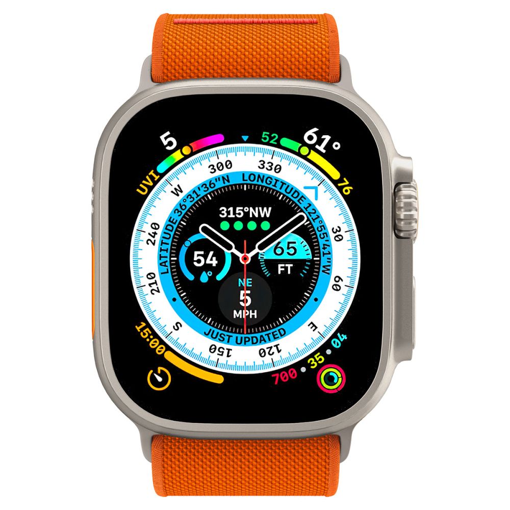Spigen Fit Lite Ultra řemínek pro Apple Watch 49mm / 46mm / 45mm / 44mm / 42mm Series, Oranžový AMP05986