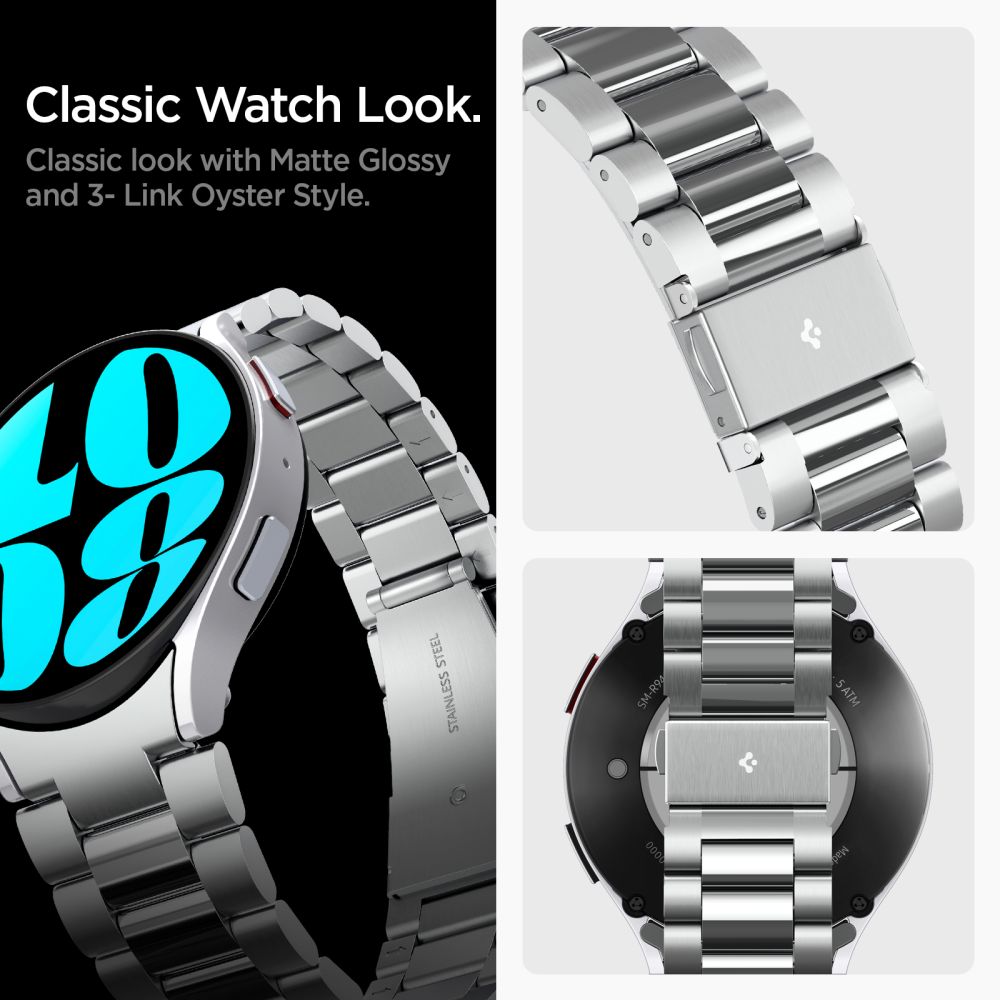 Popruh Spigen Modern Fit pro Samsung Galaxy Watch6 44mm, Stříbrný.