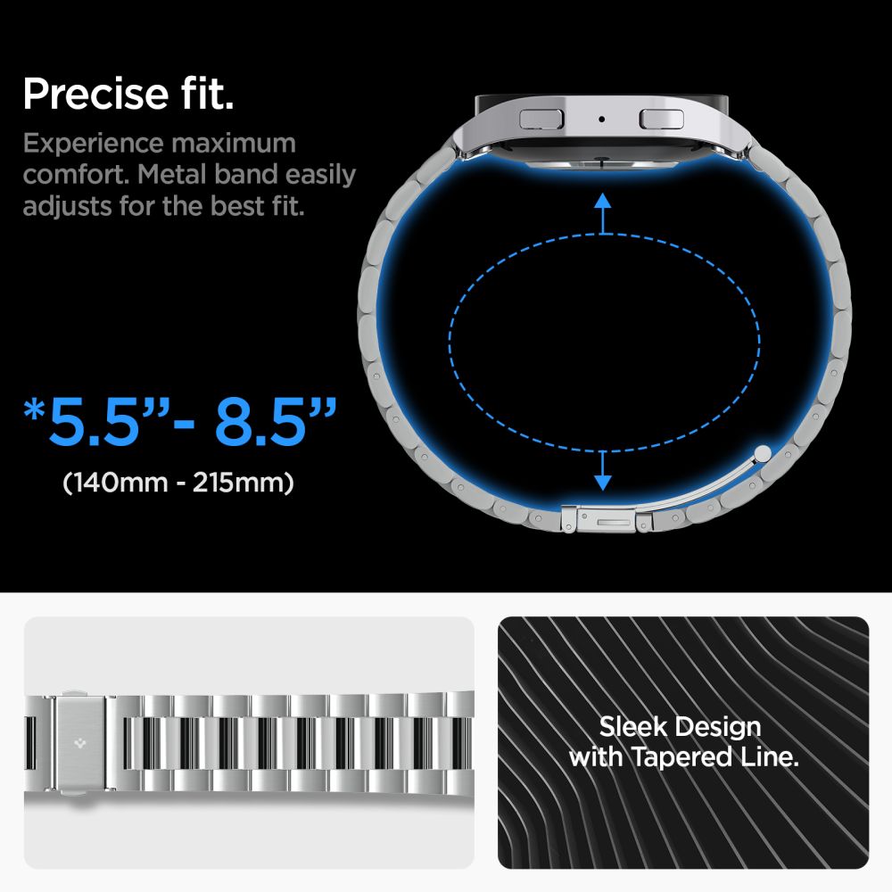 Popruh Spigen Modern Fit pro Samsung Galaxy Watch6 44mm, Stříbrný.