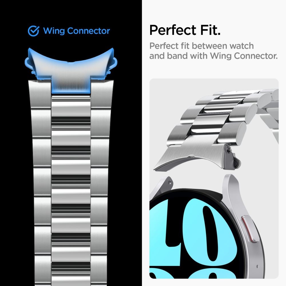 Popruh Spigen Modern Fit pro Samsung Galaxy Watch6 44mm, Stříbrný.