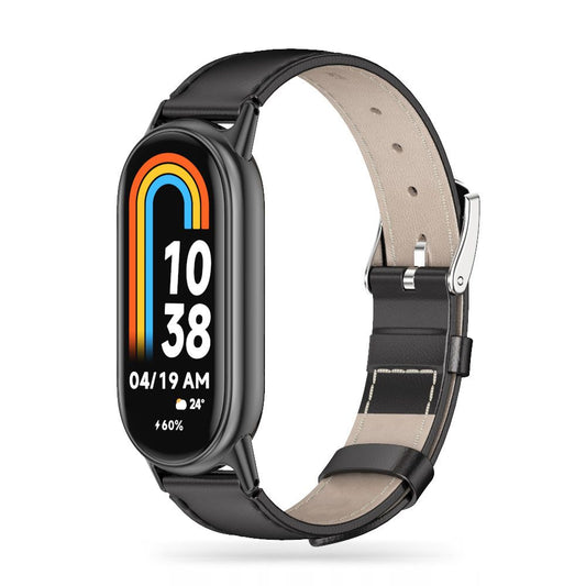 Tech-Protect Leatherfit Strap pro Xiaomi Smart Band 8/9, černý
