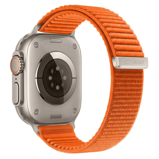 Řemínek Tech-Protect NylonLoop pro Apple Watch 49 mm / 46 mm / 45 mm / 44 mm Series, oranžový