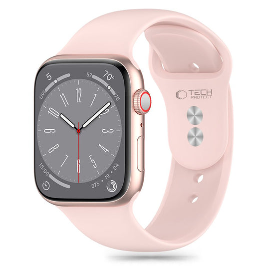 Silikonový řemínek Tech-Protect pro Apple Watch řady 41 mm / 40 mm / 38 mm, růžový