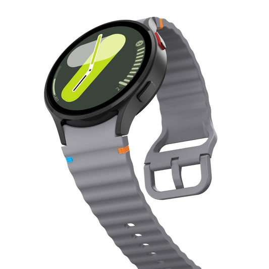 Silikonový sportovní řemínek Tech-Protect pro Samsung Galaxy Watch7 / Watch FE / Watch6 / Watch5 / Watch4 Series, šedý
