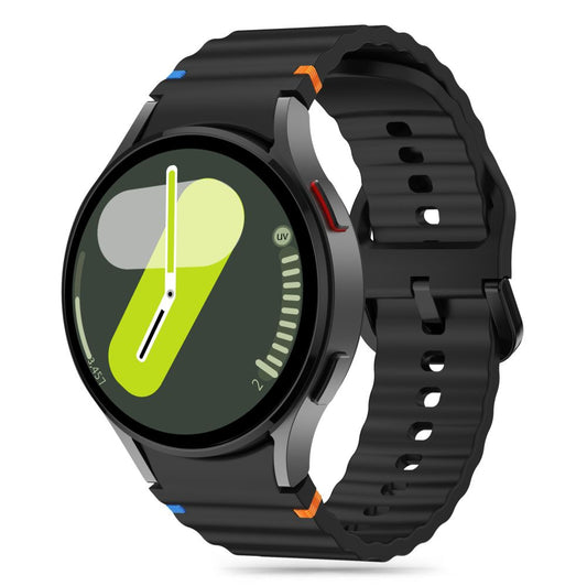 Silikonový sportovní řemínek Tech-Protect pro Samsung Galaxy Watch7 / Watch FE / Watch6 / Watch5 / Watch4 Series, černý