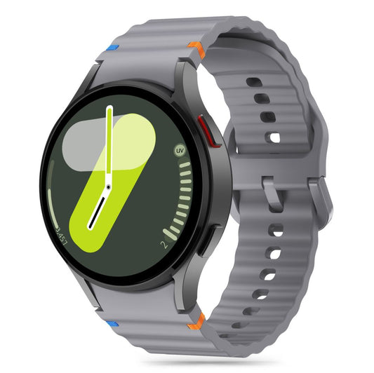 Silikonový sportovní řemínek Tech-Protect pro Samsung Galaxy Watch7 / Watch FE / Watch6 / Watch5 / Watch4 Series, šedý