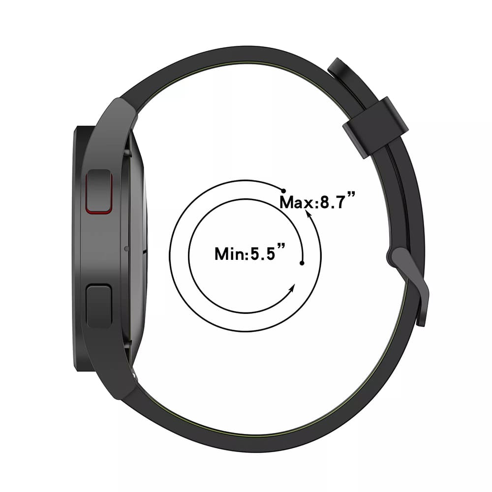 Techsuit W002 pásek pro Samsung Galaxy Watch / Huawei Watch Series, 20mm, černý