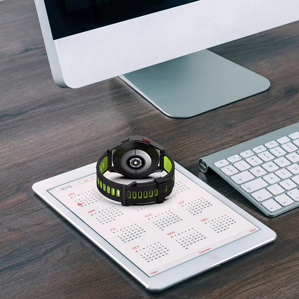 Techsuit W002 pásek pro Samsung Galaxy Watch / Huawei Watch Series, 20mm, černý
