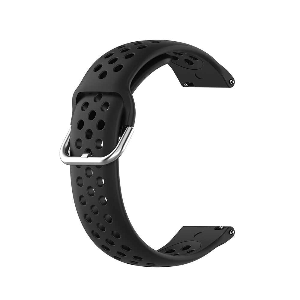 Techsuit W004 pásek pro Samsung Galaxy Watch / Huawei Watch Series, 20mm, Černý