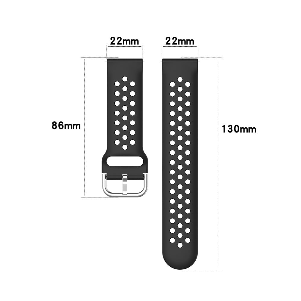 Pásek Techsuit W004 pro Samsung Galaxy Watch / Huawei Watch Series, 22mm, Černý