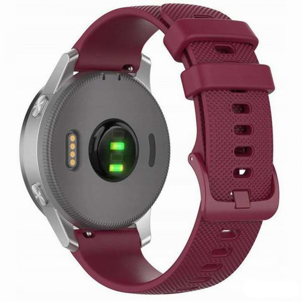 Techsuit W006 řemínek pro Samsung Galaxy Watch / Huawei Watch Series, 20mm, Višňová