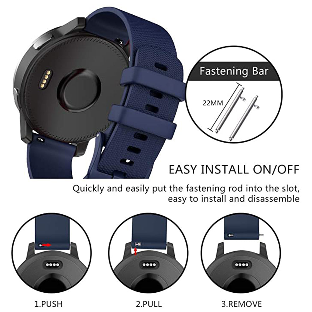 Techsuit W006 pásek pro Samsung Galaxy Watch / Huawei Watch Series, 22mm, Modrý