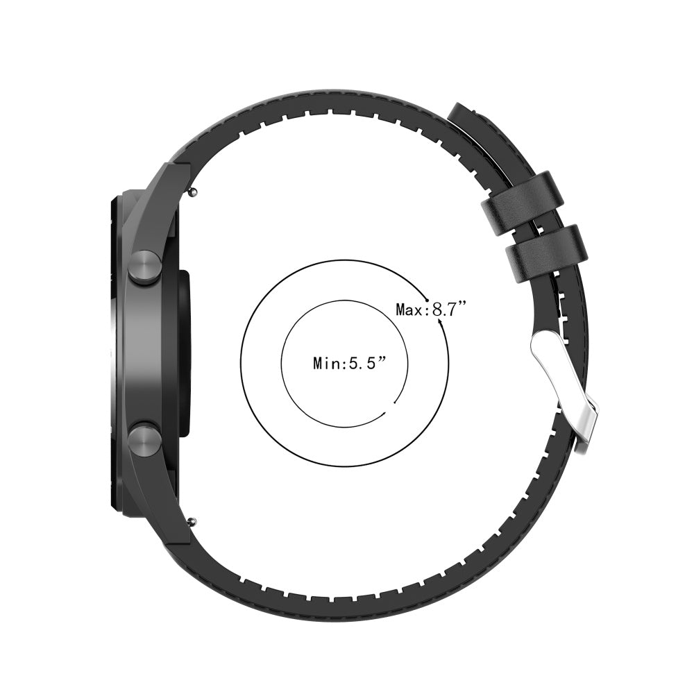 Techsuit W007 pásek pro Samsung Galaxy Watch / Huawei Watch Series, 20mm, Černý.