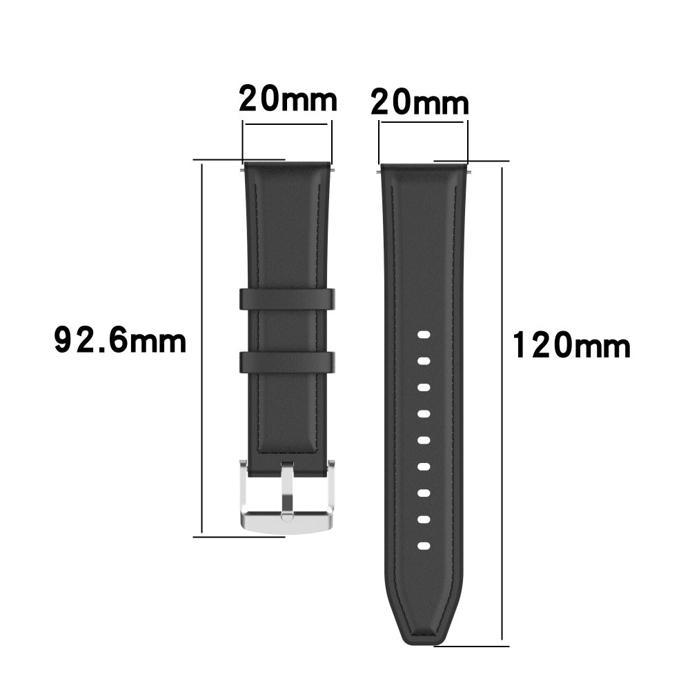 Techsuit W007 pásek pro Samsung Galaxy Watch / Huawei Watch Series, 20mm, Černý.