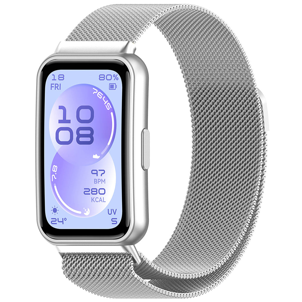 Popruh Techsuit W009 pro Huawei Band 11 / 11 Pro, Stříbrný