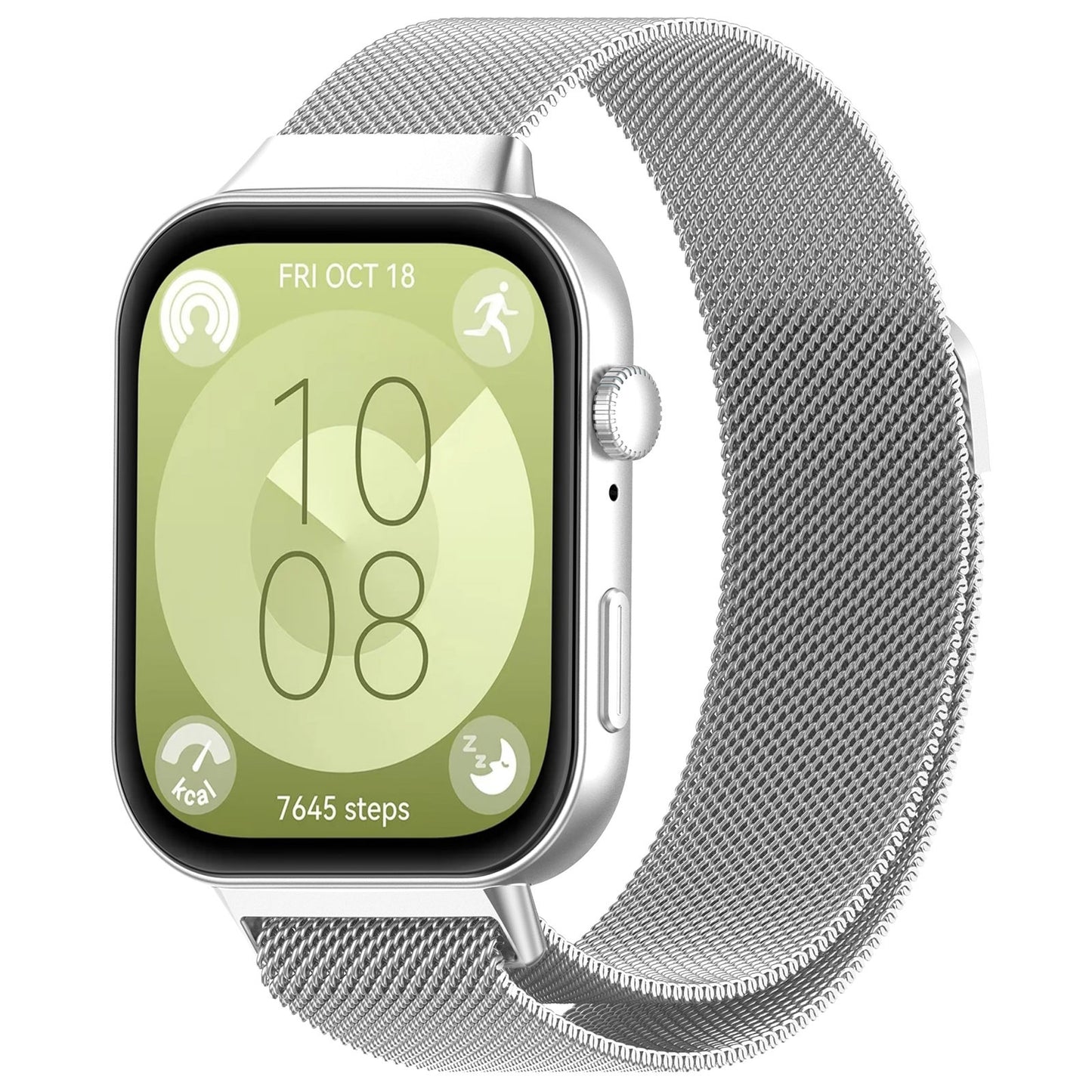 Popruh Techsuit W009 pro Huawei Watch Fit 4 Pro / Fit 4 / Fit 3, Stříbrný