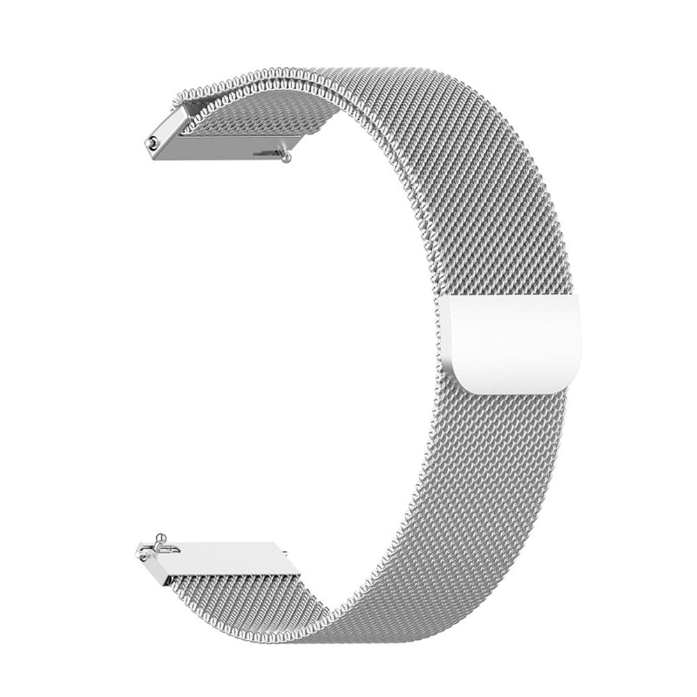 Techsuit W009 pásek pro Samsung Galaxy Watch / Huawei Watch Series, 20mm, Stříbrný