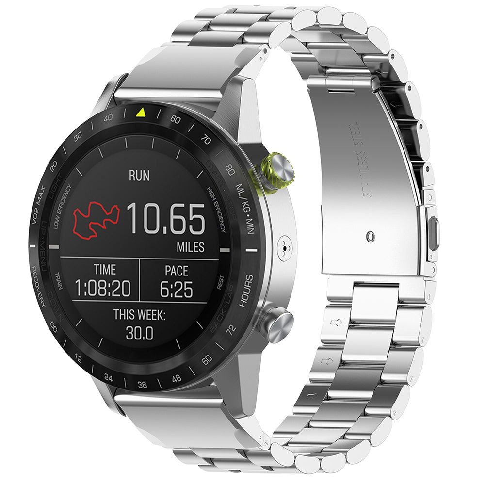 Techsuit W010 pásek pro Garmin Watch Fenix / Forerunner Series, 22mm, Stříbrný