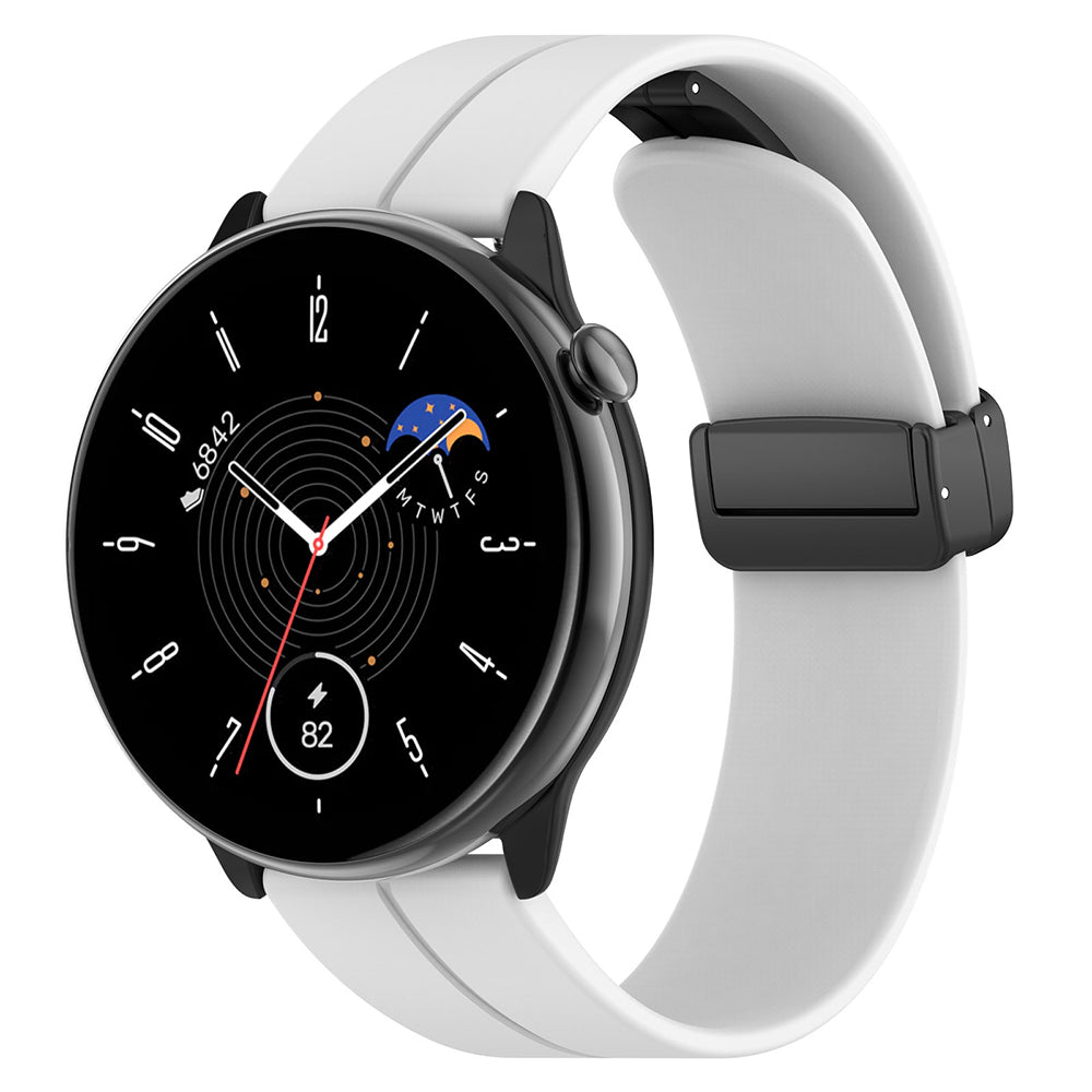Techsuit W011 pásek pro Huawei Watch / Garmin Watch Series, 18mm, Bílá