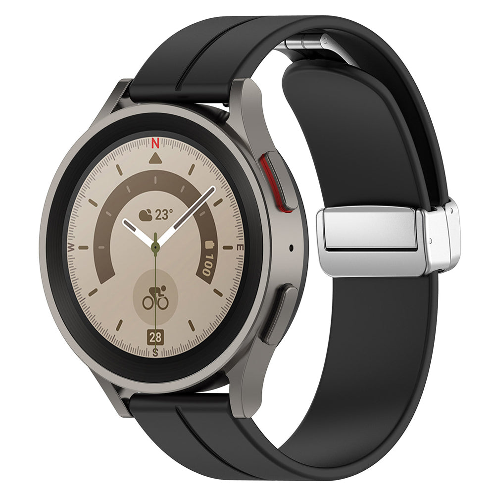 Techsuit W011 pásek pro Samsung Galaxy Watch / Huawei Watch Series, 20mm, Černý