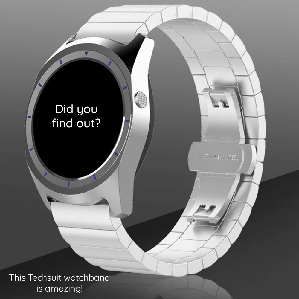 Techsuit W012 pásek pro Samsung Galaxy Watch / Huawei Watch Series, 20mm, Černý