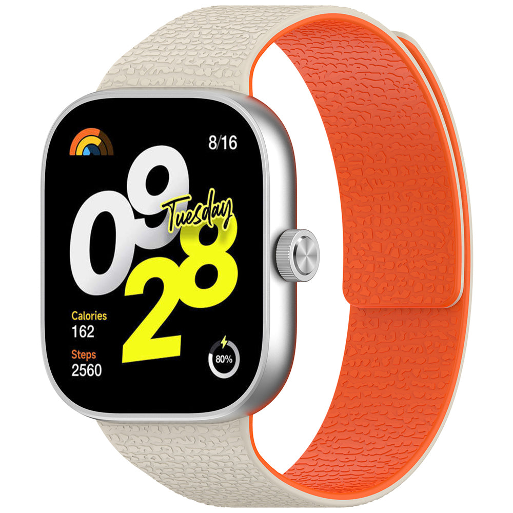 Techsuit W016 pásek pro Xiaomi Smart Band / Watch Series, Béžově Oranžová