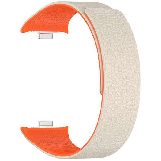 Techsuit W016 pásek pro Xiaomi Smart Band / Watch Series, Béžově Oranžová