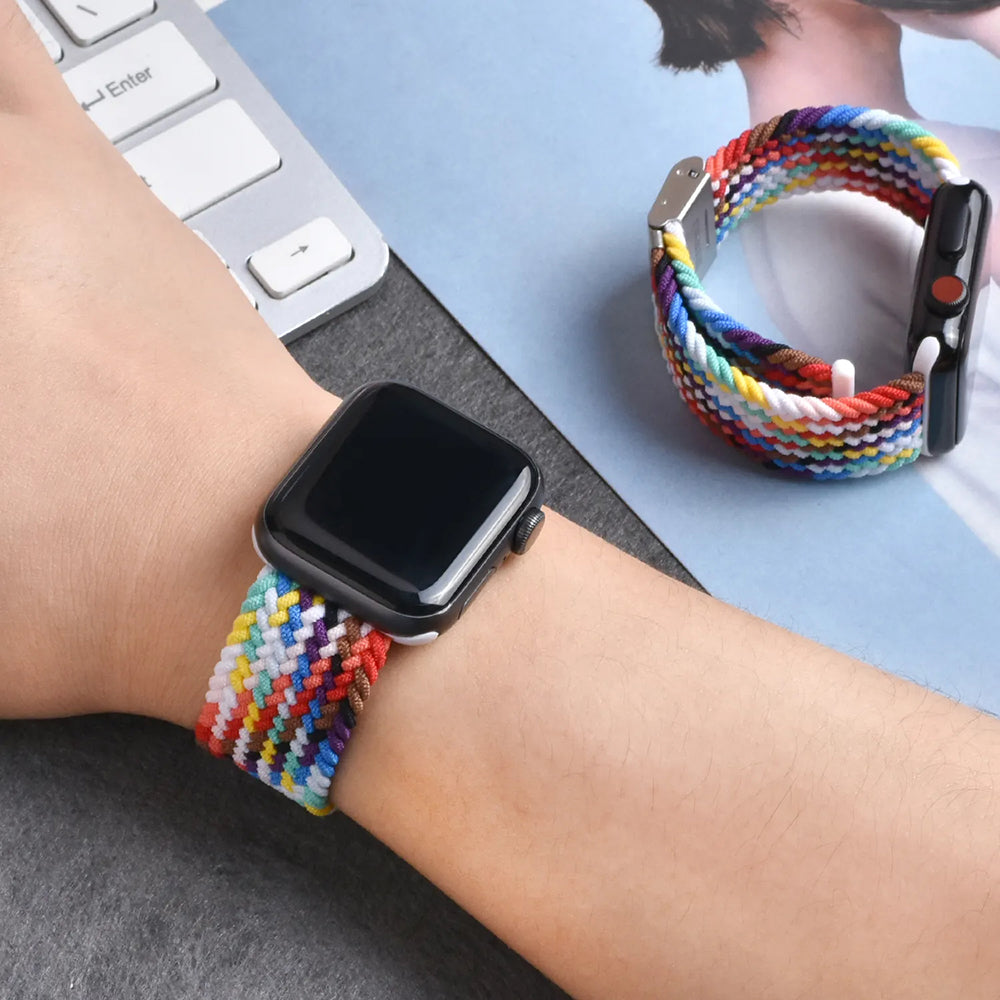 Pásek Techsuit W032 pro Apple Watch 42mm / 41mm / 40mm / 38mm Series, Růžový Multicolor