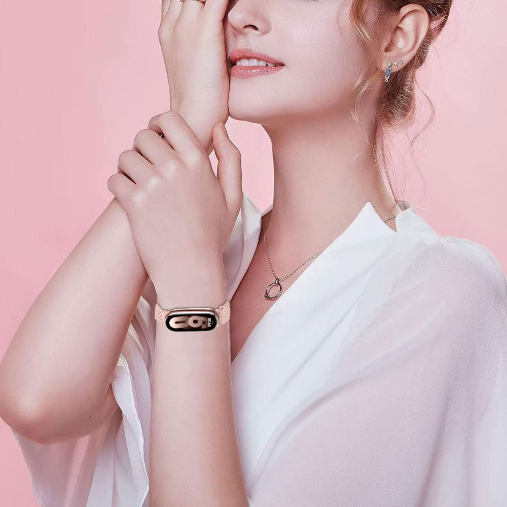 Curea Techsuit W032 pro Xiaomi Smart Band 9 / 8, Růžová