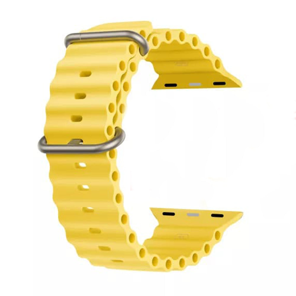 Techsuit W038 pásek pro Apple Watch 42mm / 41mm / 40mm / 38mm Series, žlutý