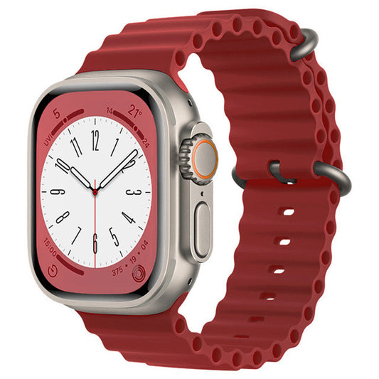 Techsuit W038 pásek pro Apple Watch 42mm / 41mm / 40mm / 38mm Series, Tmavě červená