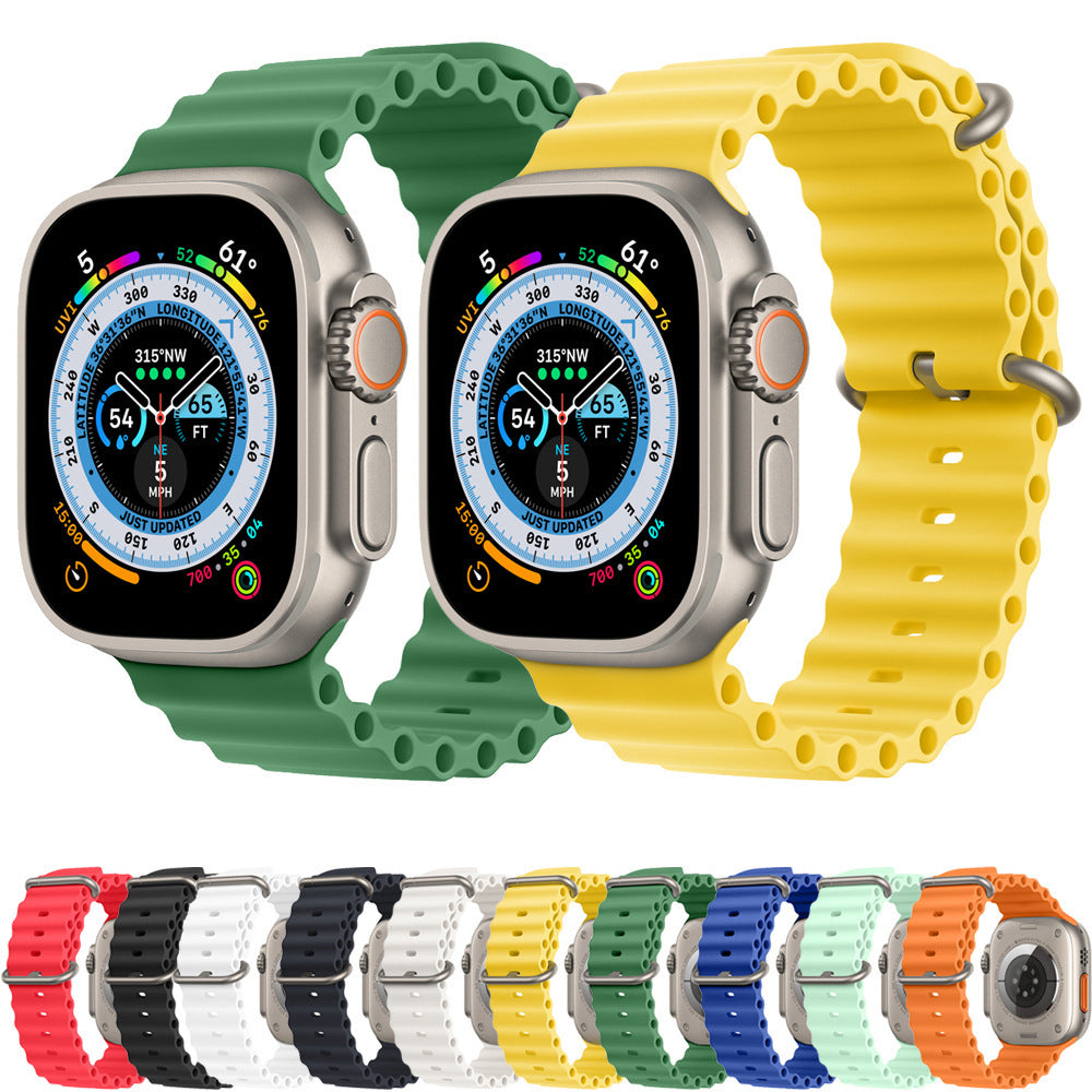 Techsuit W038 řemínek pro Apple Watch 42mm / 41mm / 40mm / 38mm Series, Tmavě zelená