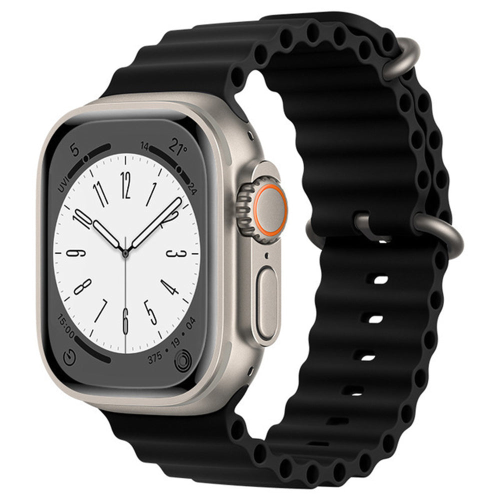 Techsuit W038 pásek pro Apple Watch 49mm / 46mm / 45mm / 44mm / 42mm Series, černý