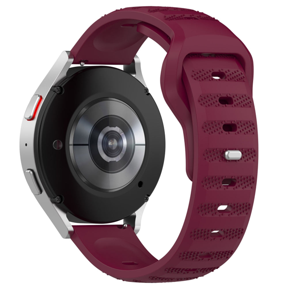 Popruh Techsuit W050 pro Samsung Galaxy Watch / Huawei Watch Series, 20mm, Višňová