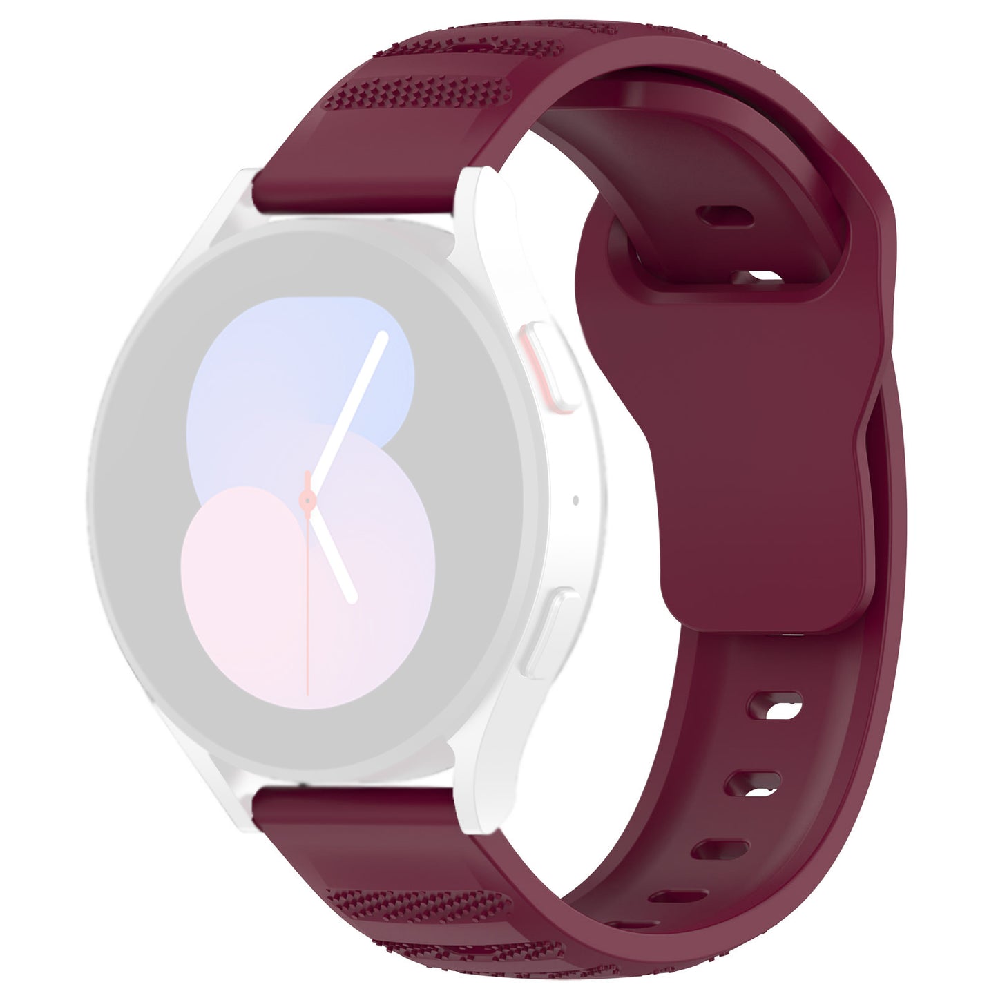 Popruh Techsuit W050 pro Samsung Galaxy Watch / Huawei Watch Series, 20mm, Višňová