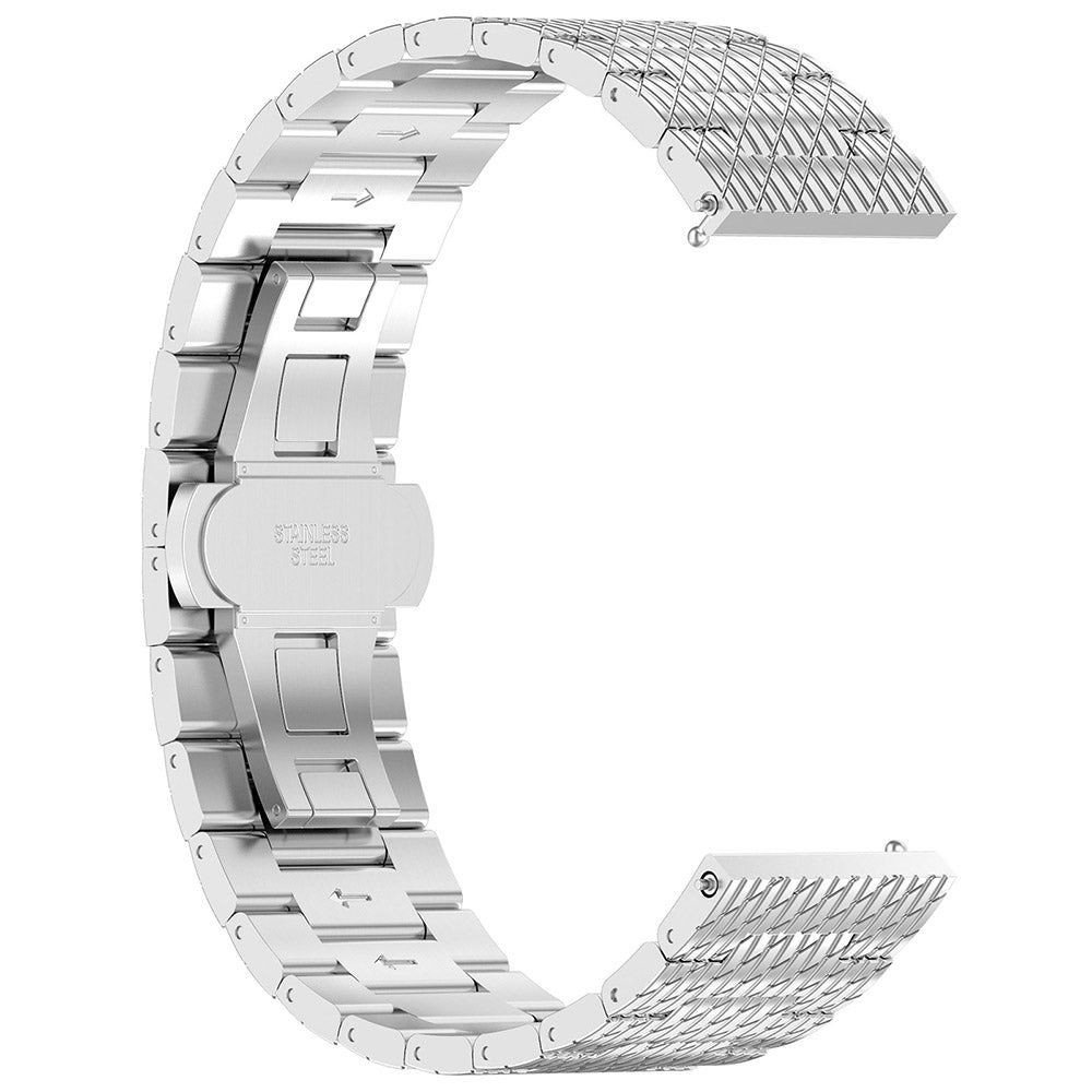 Pásek Techsuit W052 pro Samsung Galaxy Watch / Huawei Watch Series, 20mm, Stříbrný