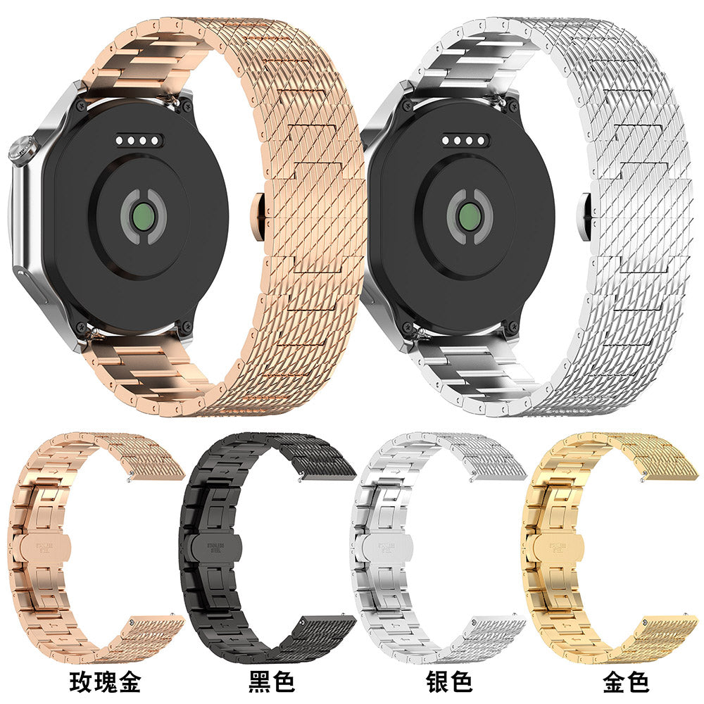 Pásek Techsuit W052 pro Samsung Galaxy Watch / Huawei Watch Series, 20mm, Stříbrný