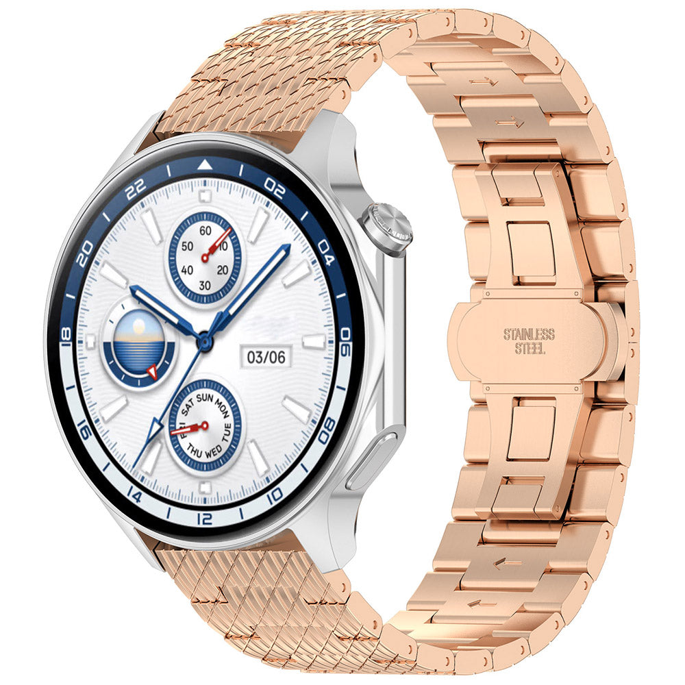 Techsuit W052 pásek pro Samsung Galaxy Watch / Huawei Watch Series, 20mm, Růžové zlato
