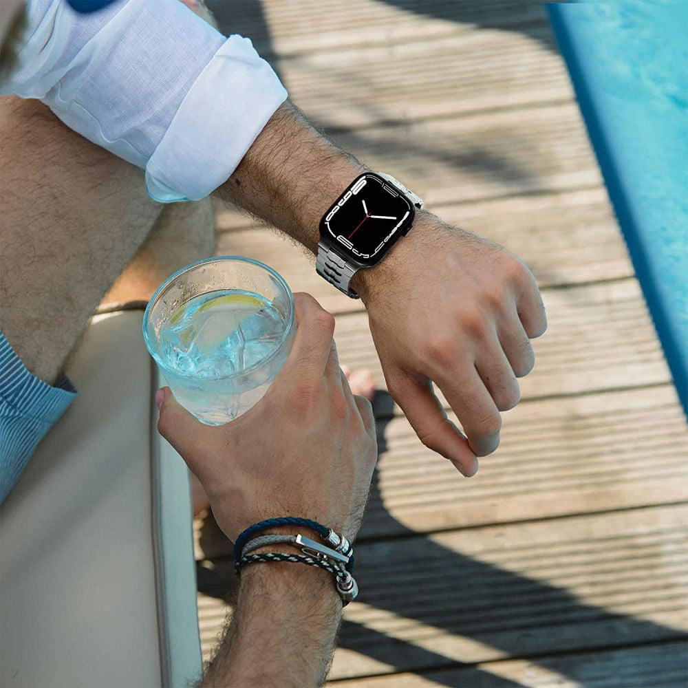 Techsuit W063 pásek pro Apple Watch 49mm / 46mm / 45mm / 44mm / 42mm Series, černý