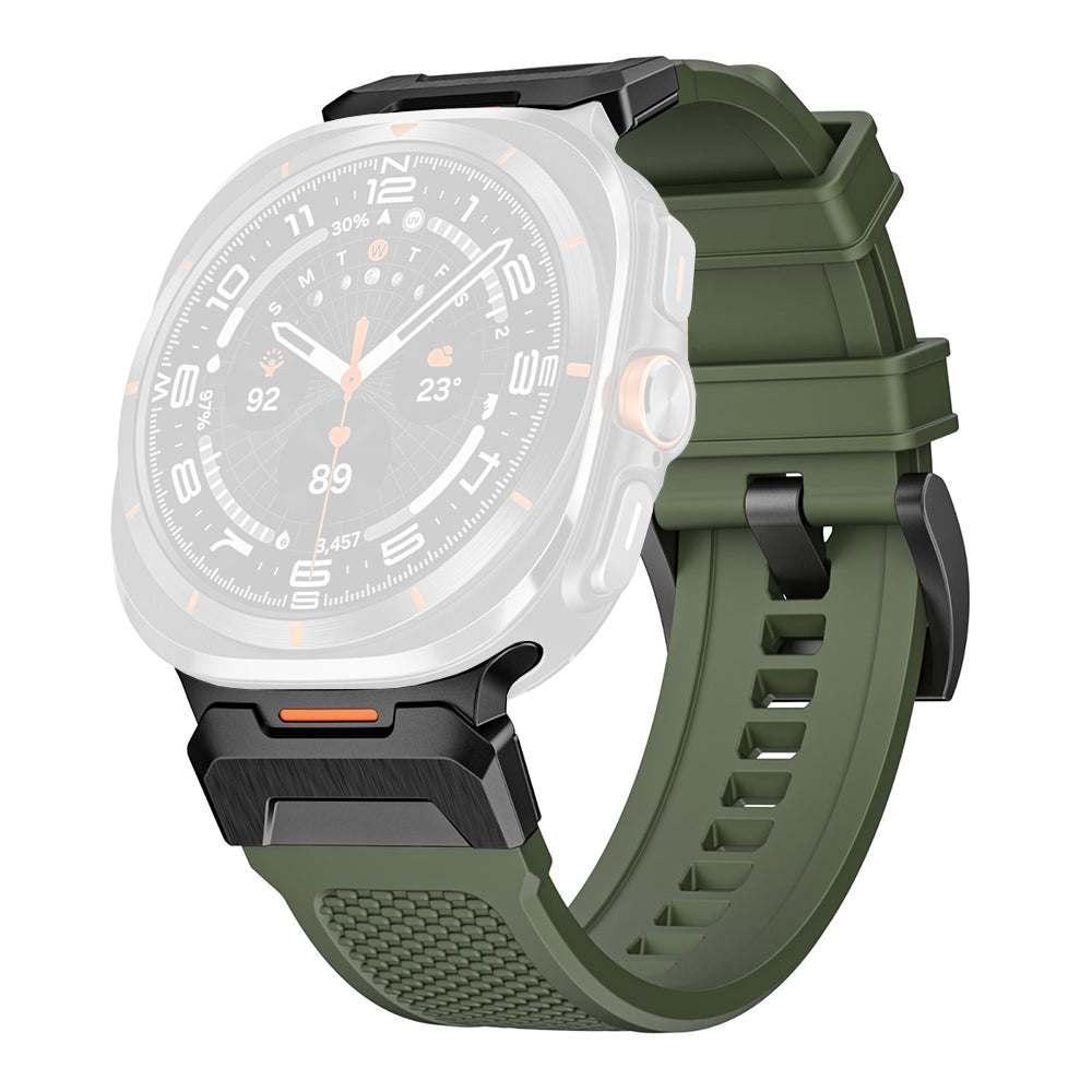 Techsuit W068 pásek pro Samsung Galaxy Watch Ultra, černozelený