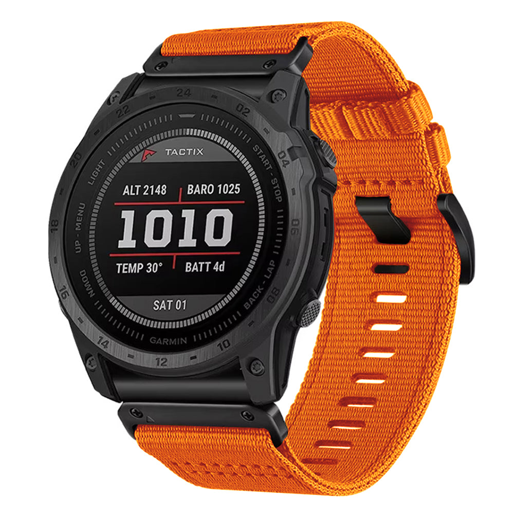 Techsuit W070 Strap for Garmin Watch Fenix / Forerunner / Approach Series, 22mm, Orange