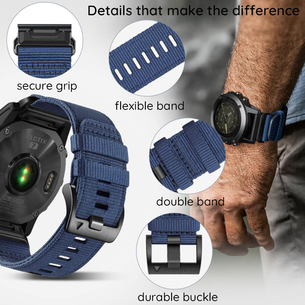 Techsuit W070 pásek pro Garmin Watch Fenix Series, 26mm, Oranžový