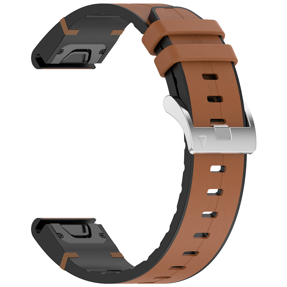 Techsuit W071 pásek pro Garmin Watch Fenix / Forerunner Series, 22mm, hnědý