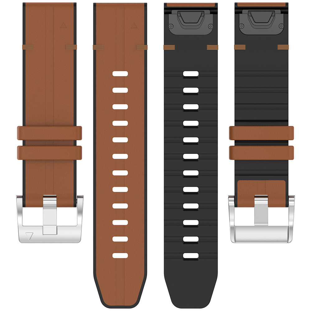 Techsuit W071 pásek pro Garmin Watch Fenix / Forerunner Series, 22mm, hnědý