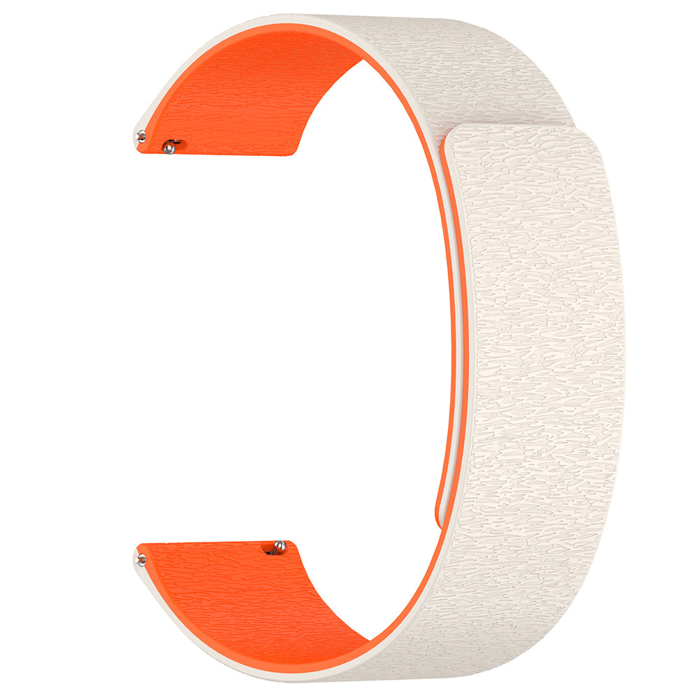 Techsuit W074 řemínek pro Samsung Galaxy Watch Series, 20mm, Béžovo Oranžová
