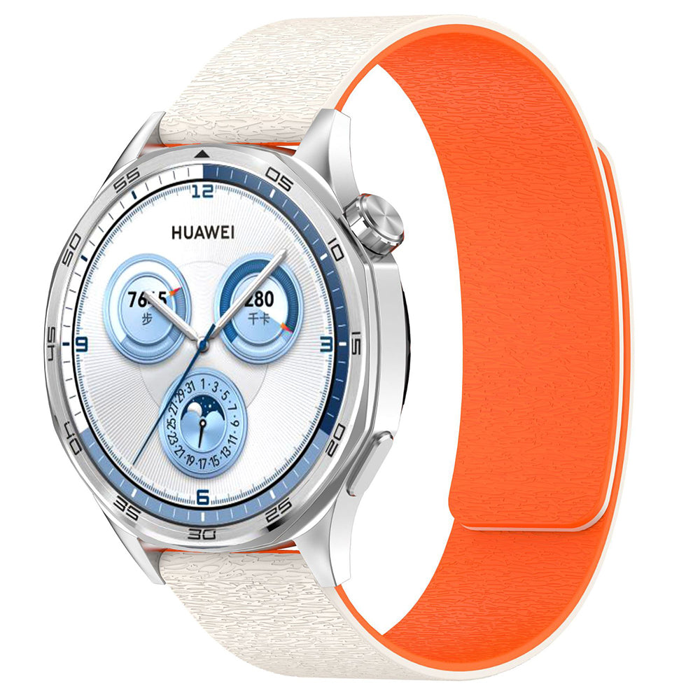 Techsuit W074 řemínek pro Samsung Galaxy Watch Series, 20mm, Béžovo Oranžová