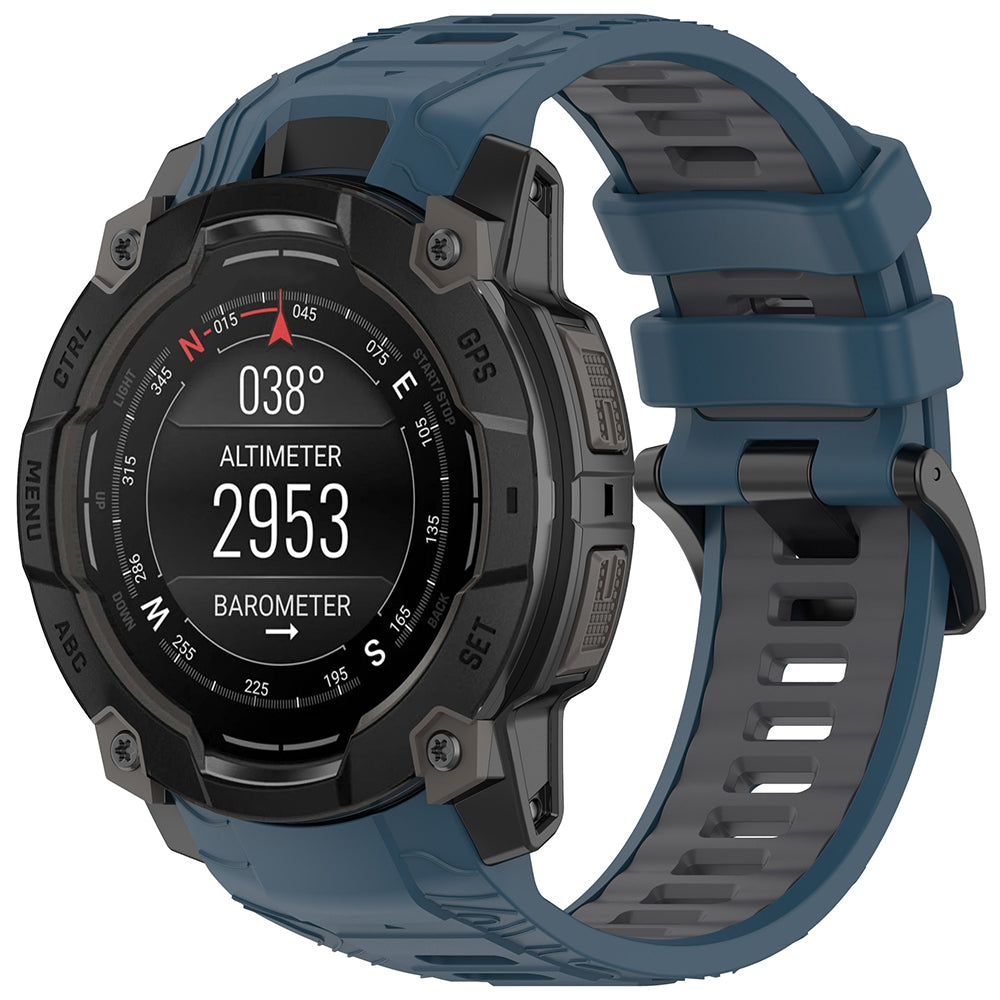 Techsuit W077 pásek pro Garmin Instinct 3 45mm Solar / Instinct 3 45mm, námořnická modř