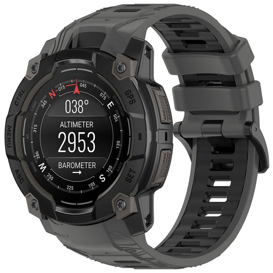 Popruh Techsuit W077 pro Garmin Instinct 3 45mm Solar / Instinct 3 45mm, Šedý