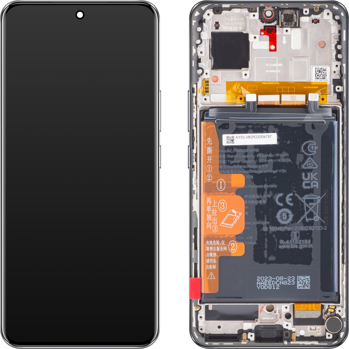 Dotykový displej Honor 90, s rámečkem a baterií, půlnoční černá, servisní balení 0235AGDN