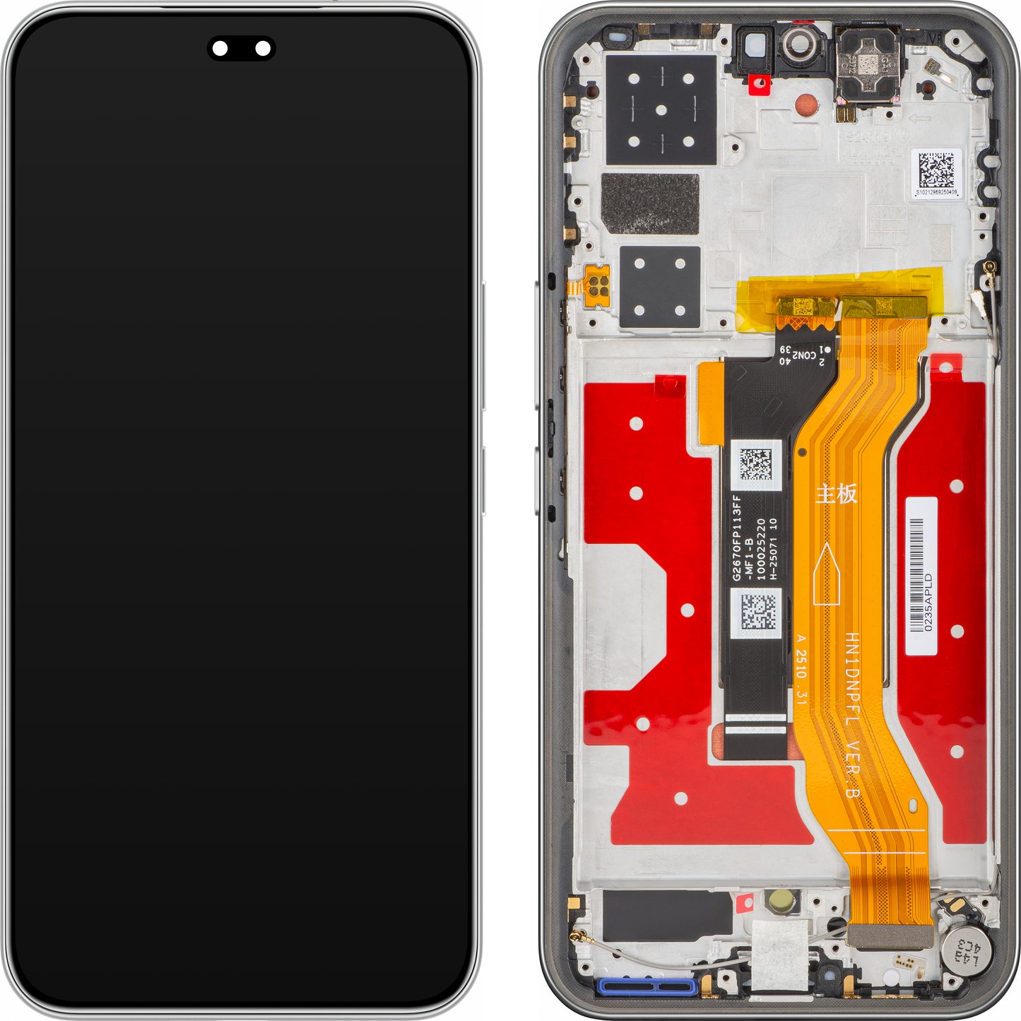 Displej s dotykovou obrazovkou Honor 400 Pro, s rámem, šedý (Lunar Grey), servisní balíček 0235APLD